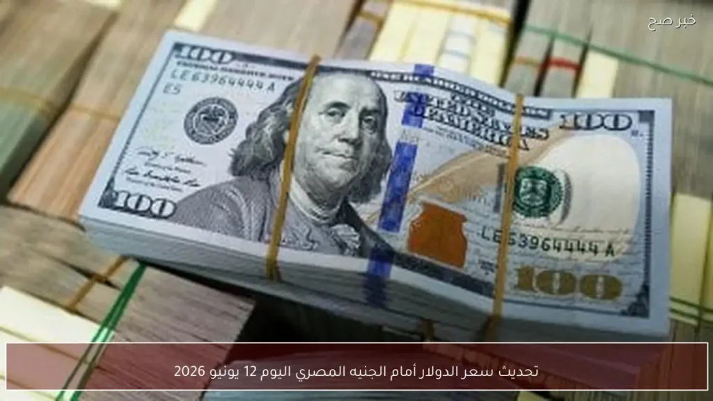 تحديث سعر الدولار أمام الجنيه المصري اليوم 12 يونيو 2026