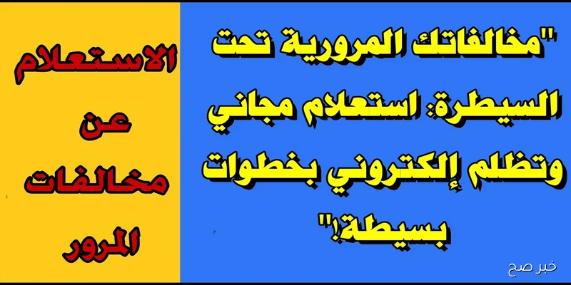 “مُتاح الآن”.. الاستعلام عن مخالفات السيارات 2025 عبر موقع النيابة العامة للمرور برقم اللوحة