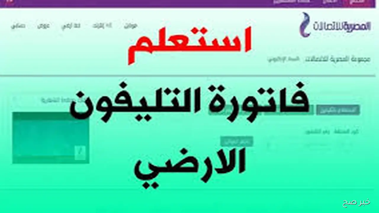 رابط الاستعلام عن فاتورة التليفون الأرضي عبر الموقع المصرية للاتصالات الإلكتروني billing.te.eg
