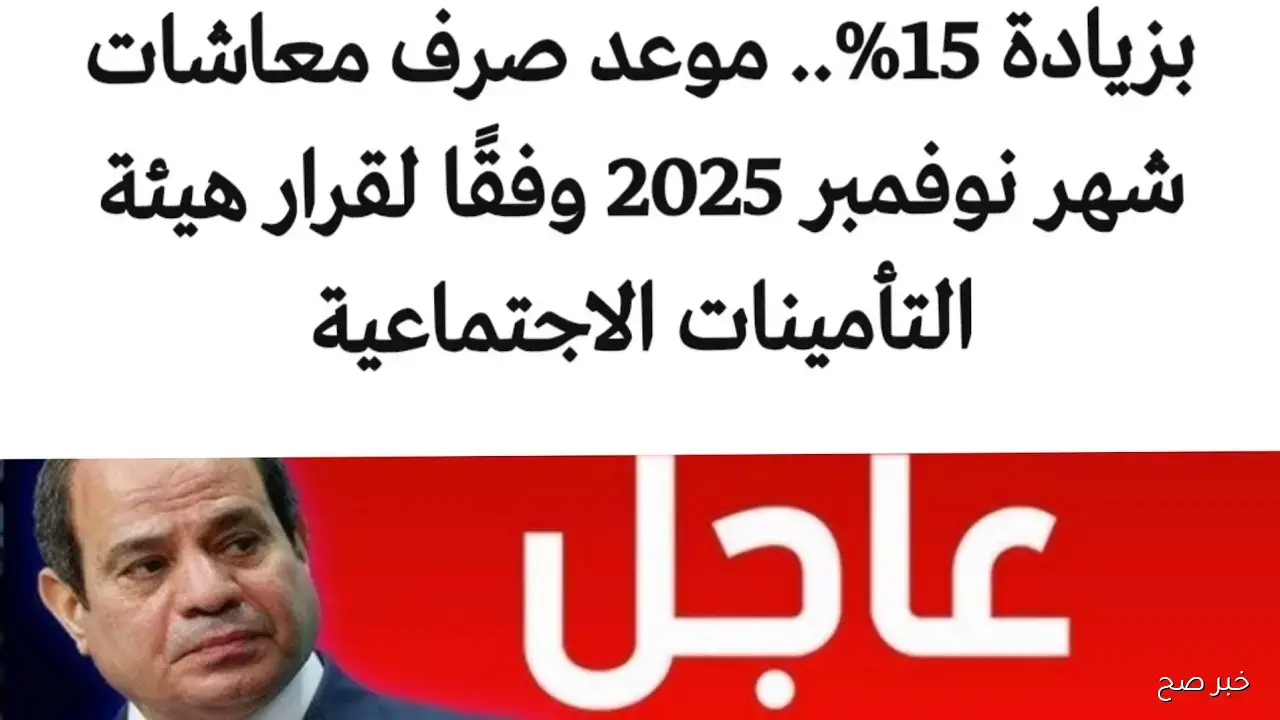 لماذا لا تشمل زياده المعاشات شهر نوفمبر 2025؟.. تفاصيل من داخل وزارة التضامن