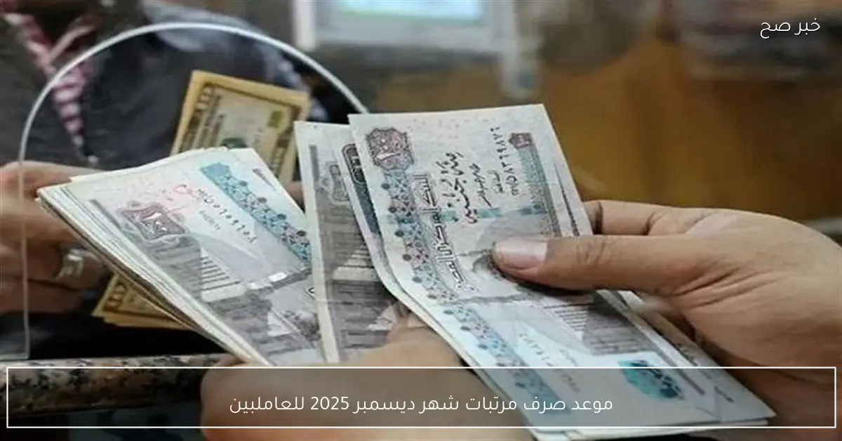 المالية تُعلن.. موعد صرف مرتبات شهر ديسمبر 2025 للعاملين بجميع أجهزة الدولة وأماكن الصرف