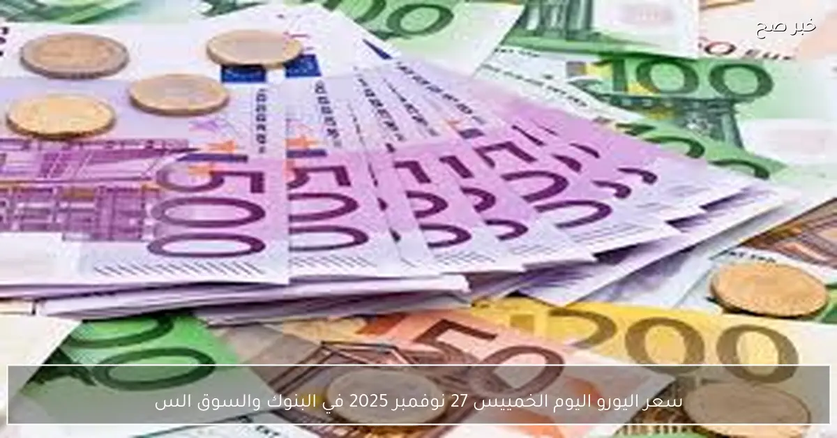 ارتفاع غير متوقع.. سعر اليورو اليوم الخميس 27 نوفمبر 2025 في البنوك والسوق السوداء