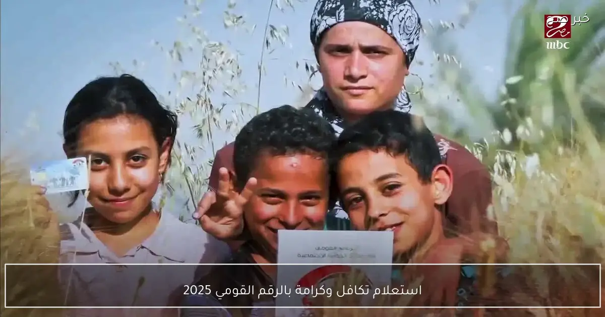 رابط استعلام تكافل وكرامة بالرقم القومي 2025 وموعد صرف مستحقات ديسمبر