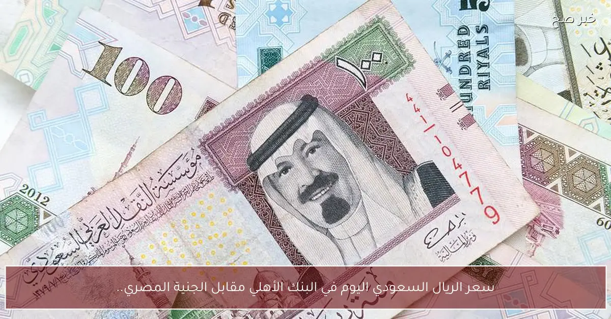 سعر الريال السعودي اليوم في البنك الأهلي مقابل الجنية المصري.. 100 ريال كم جنية؟