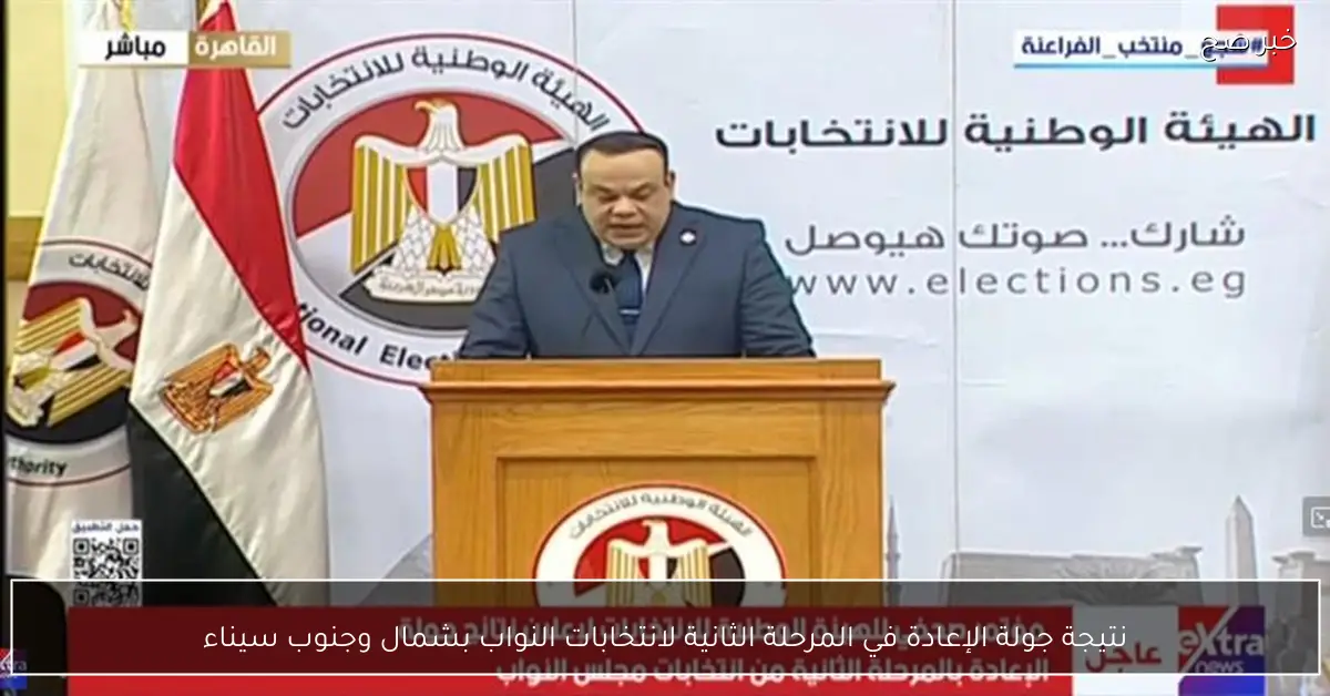 نتيجة جولة الإعادة في المرحلة الثانية لانتخابات النواب بشمال وجنوب سيناء