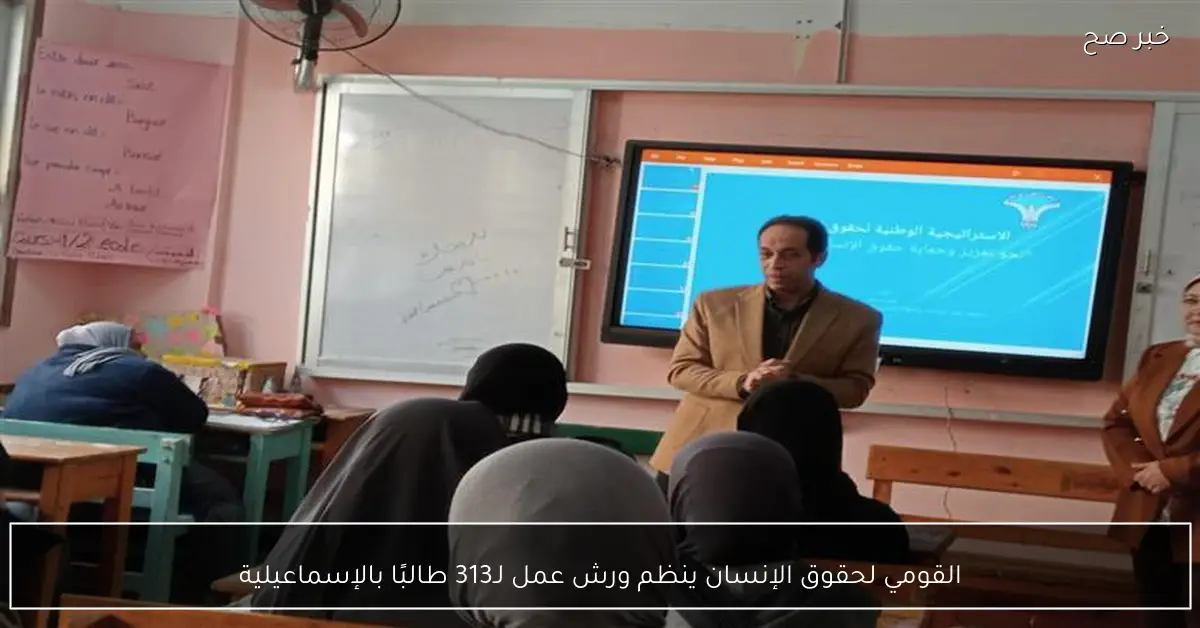 القومي لحقوق الإنسان ينظم ورش عمل لـ313 طالبًا بالإسماعيلية