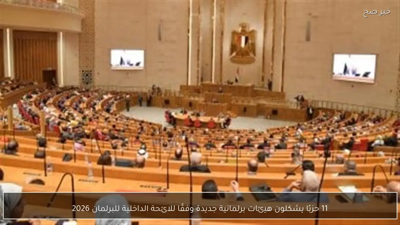 11 حزبًا يشكلون هيئات برلمانية جديدة وفقًا للائحة الداخلية للبرلمان 2026