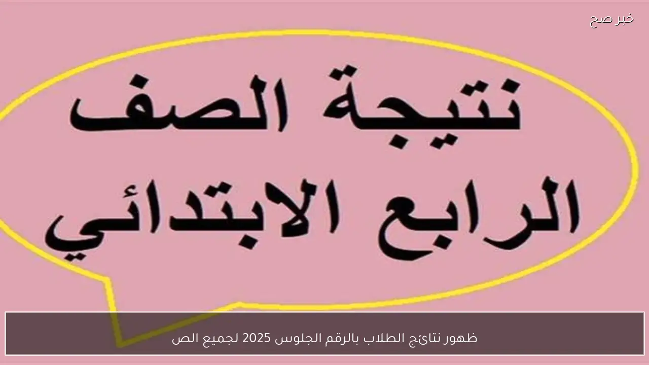 الآن.. ظهور نتائج الطلاب بالرقم الجلوس 2025 لجميع الصفوف عبر بوابة التعليم الأساسي