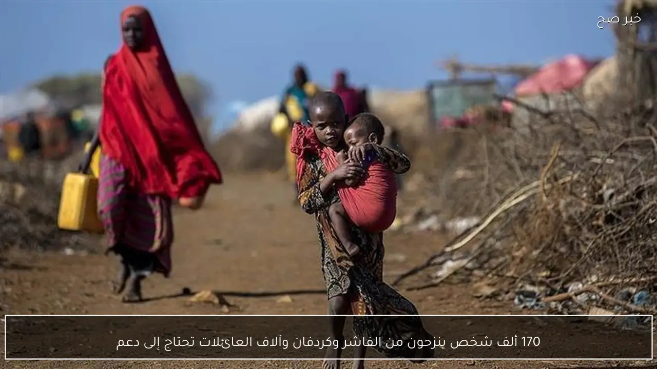 170 ألف شخص ينزحون من الفاشر وكردفان وآلاف العائلات تحتاج إلى دعم