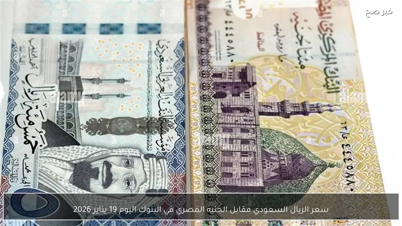 سعر الريال السعودي مقابل الجنيه المصري في البنوك اليوم 19 يناير 2026