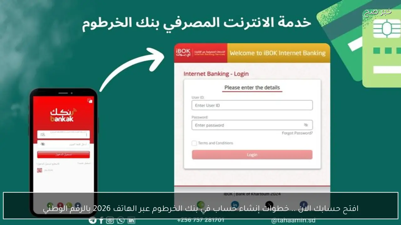 افتح حسابك الان .. خطوات إنشاء حساب في بنك الخرطوم عبر الهاتف 2026 بالرقم الوطني