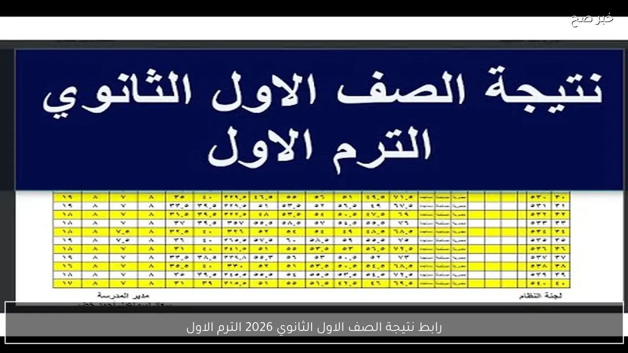 رابط نتيجة الصف الاول الثانوي 2026 الترم الاول بالاسم ورقم الجلوس فور ظهورها