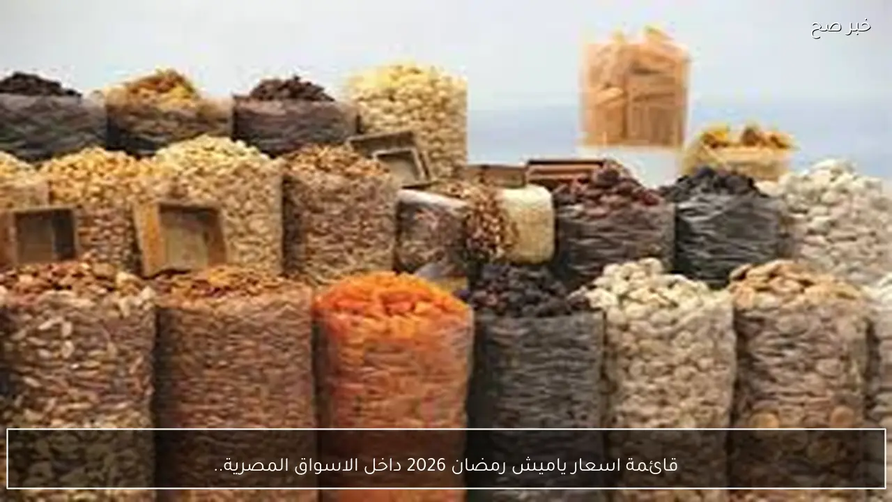 قائمة اسعار ياميش رمضان 2026 داخل الاسواق المصرية.. “كيلو التين مجفف تركي بـ 900 جنيهًا”