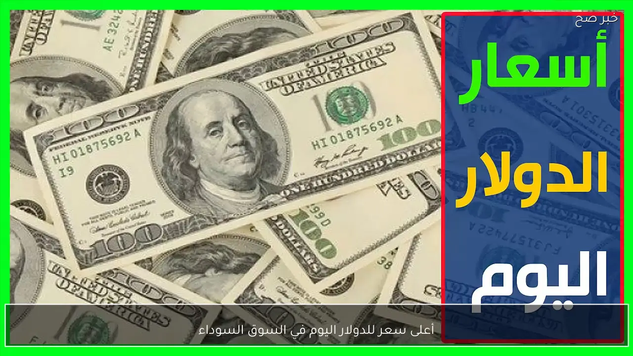 أعلى سعر للدولار اليوم في السوق السوداء مقابل الجنية المصري.. 100 دولار كم جنية؟