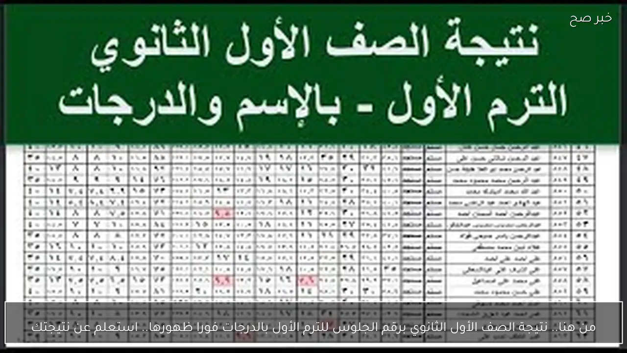 من هنا.. نتيجة الصف الأول الثانوي برقم الجلوس للترم الأول بالدرجات فورا ظهورها.. استعلم عن نتيجتك
