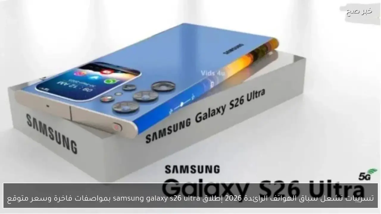 تسريبات تشعل سباق الهواتف الرائدة 2026.. إطلاق samsung galaxy s26 ultra بمواصفات فاخرة وسعر متوقع
