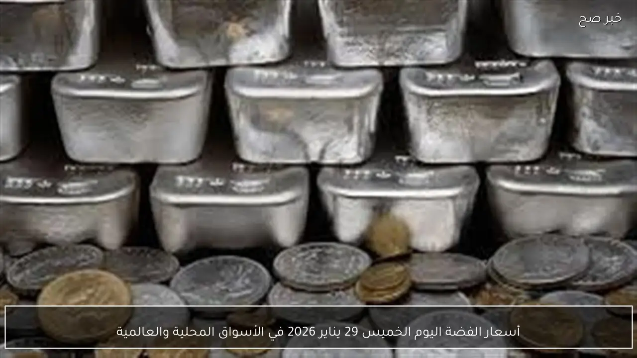 أسعار الفضة اليوم الخميس 29 يناير 2026 في الأسواق المحلية والعالمية