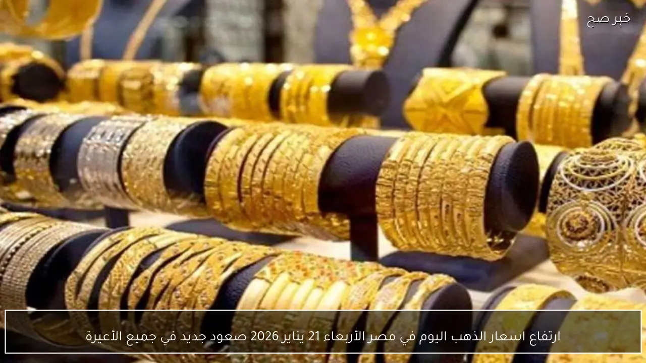 ارتفاع اسعار الذهب اليوم في مصر الأربعاء 21 يناير 2026 وصعود جديد في جميع الأعيرة