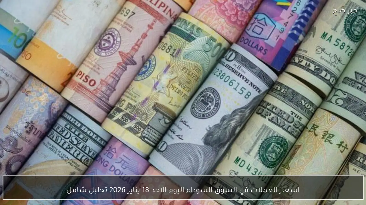 اسعار العملات في السوق السوداء اليوم الاحد 18 يناير 2026 تحليل شامل