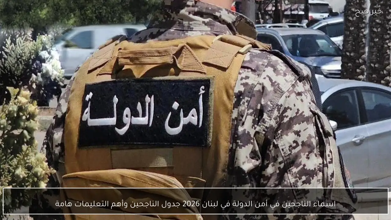 اسماء الناجحين في أمن الدولة في لبنان 2026 جدول الناجحين وأهم التعليمات الهامة