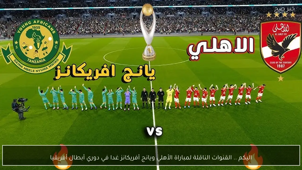 اليكم .. القنوات الناقلة لمباراة الأهلي ويانج أفريكانز غدا في دوري أبطال أفريقيا