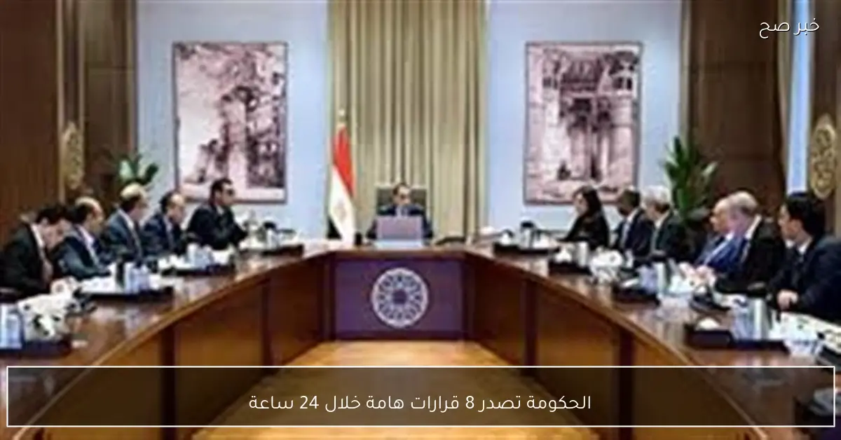 الحكومة تصدر 8 قرارات هامة خلال 24 ساعة
