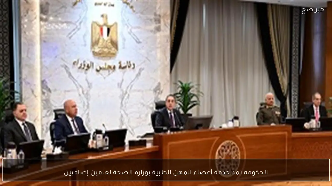 الحكومة تمد خدمة أعضاء المهن الطبية بوزارة الصحة لعامين إضافيين