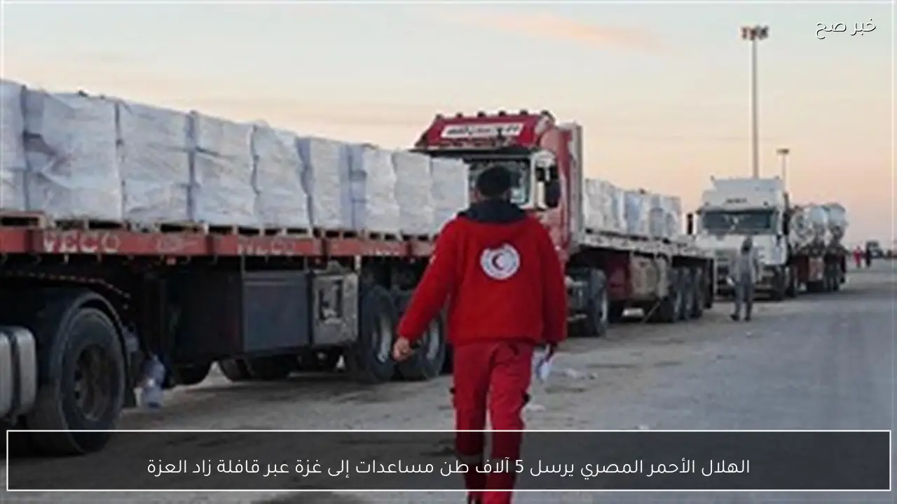 الهلال الأحمر المصري يرسل 5 آلاف طن مساعدات إلى غزة عبر قافلة زاد العزة