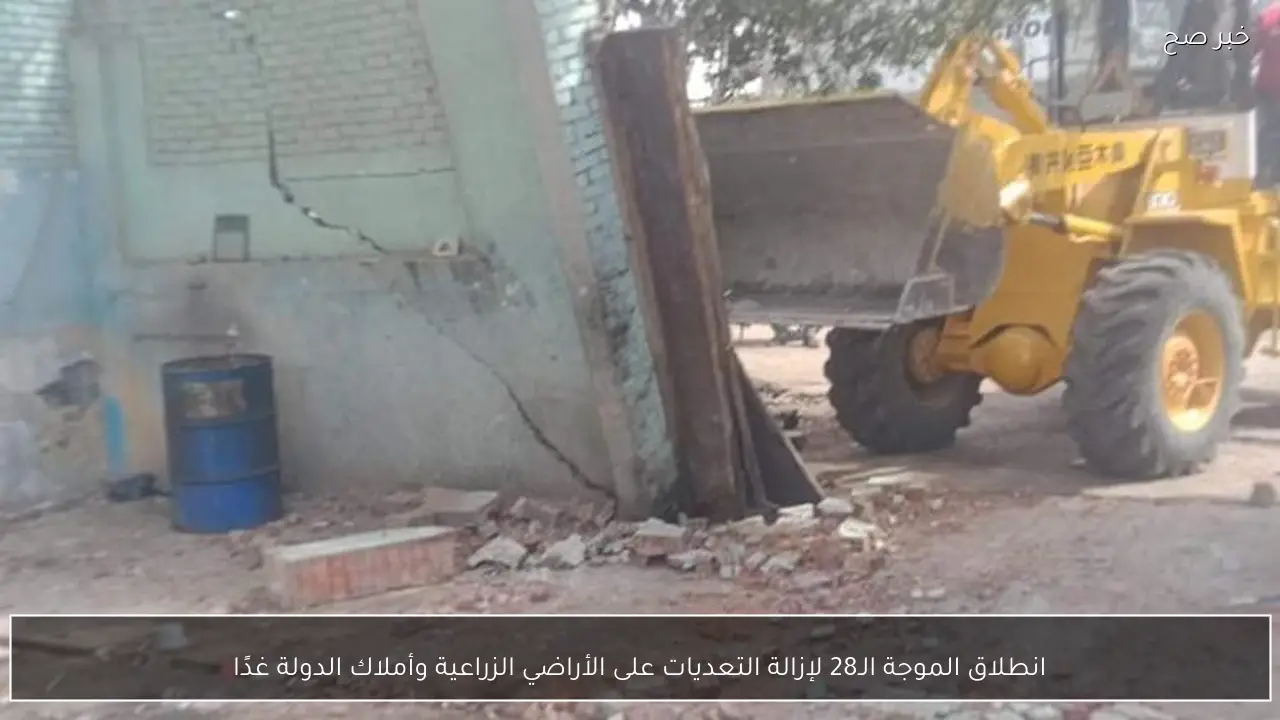 انطلاق الموجة الـ28 لإزالة التعديات على الأراضي الزراعية وأملاك الدولة غدًا