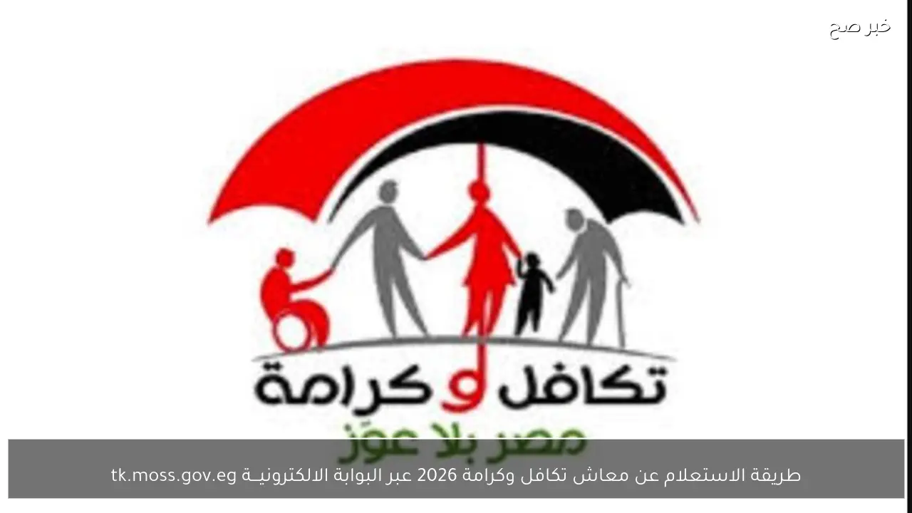 طريقة الاستعلام عن معاش تكافل وكرامة 2026 عبر البوابة الالكترونيـــة tk.moss.gov.eg