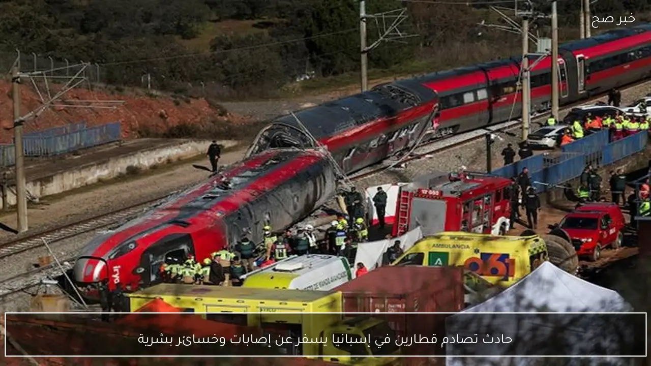 حادث تصادم قطارين في إسبانيا يسفر عن إصابات وخسائر بشرية