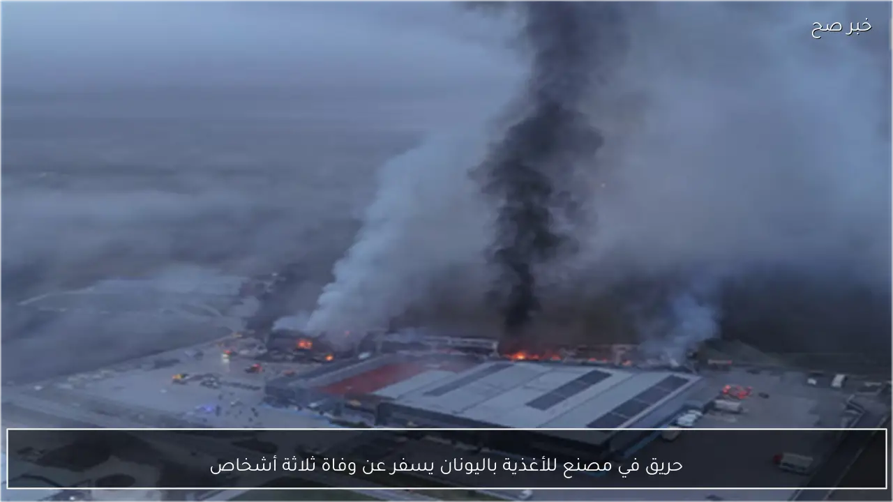 حريق في مصنع للأغذية باليونان يسفر عن وفاة ثلاثة أشخاص