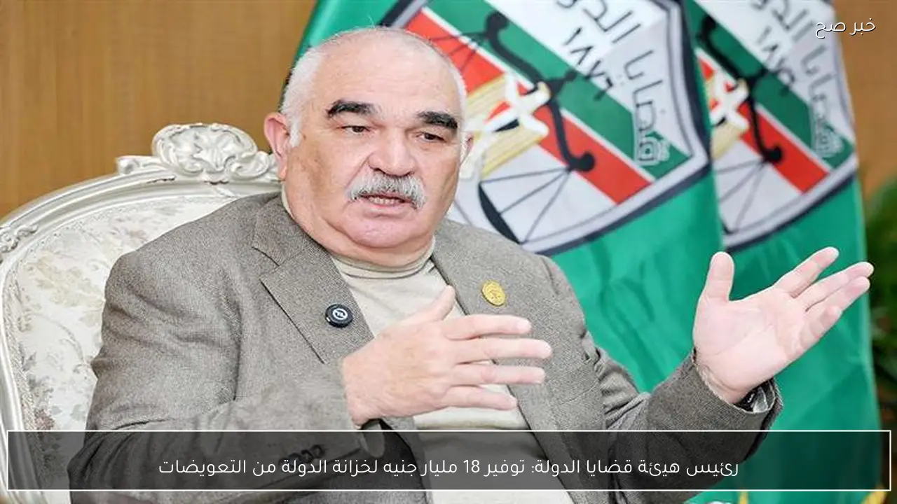 رئيس هيئة قضايا الدولة: توفير 18 مليار جنيه لخزانة الدولة من التعويضات