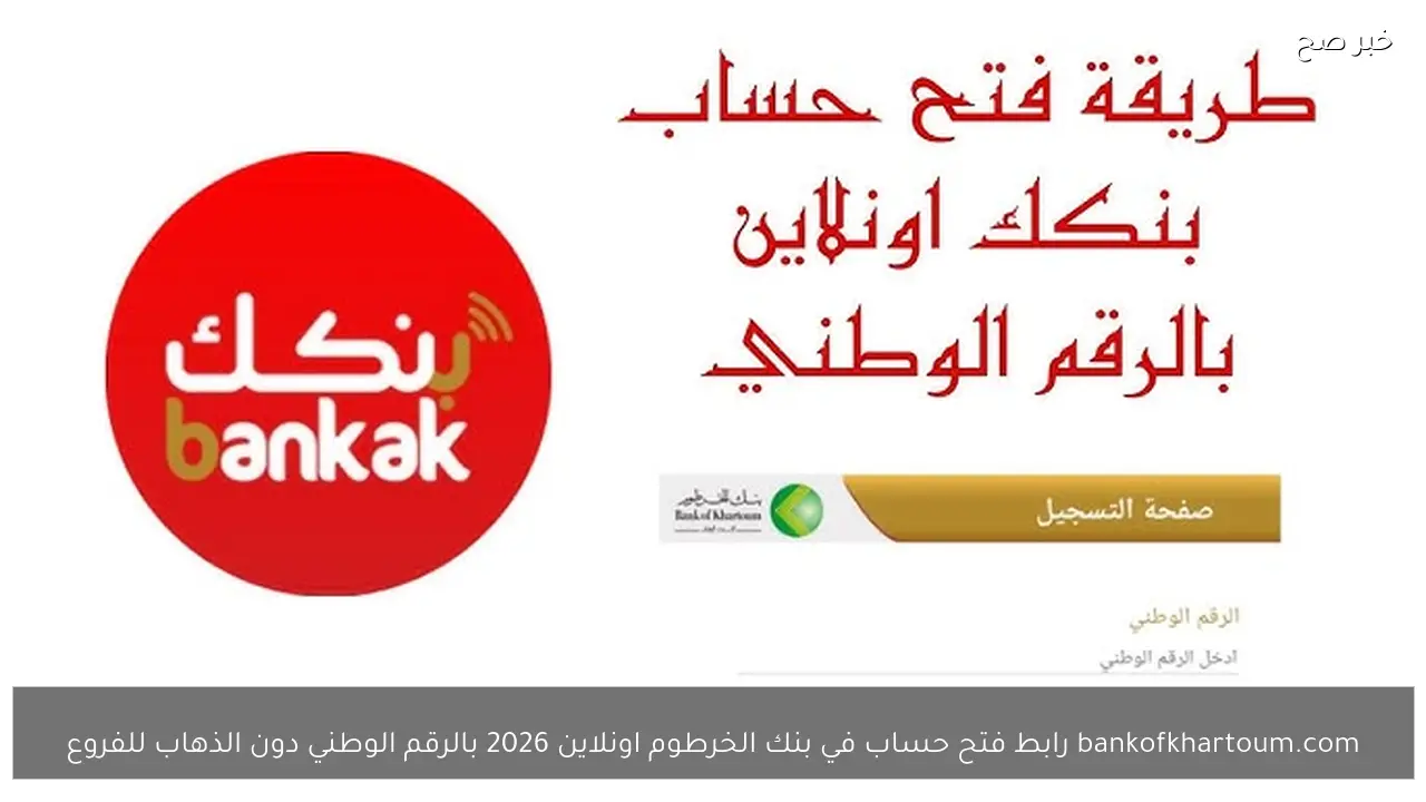bankofkhartoum.com رابط فتح حساب في بنك الخرطوم اونلاين 2026 بالرقم الوطني دون الذهاب للفروع