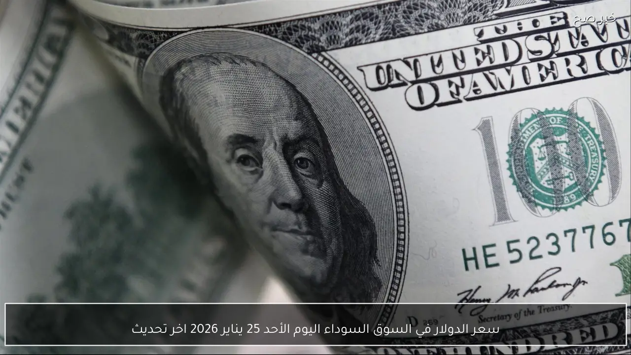 سعر الدولار في السوق السوداء اليوم الأحد 25 يناير 2026 اخر تحديث