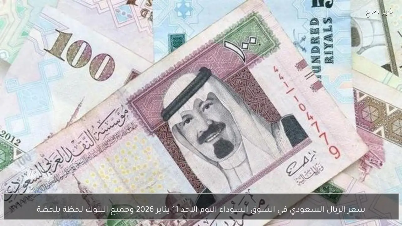 سعر الريال السعودي في السوق السوداء اليوم الاحد 11 يناير 2026 وجميع البنوك لحظة بلحظة