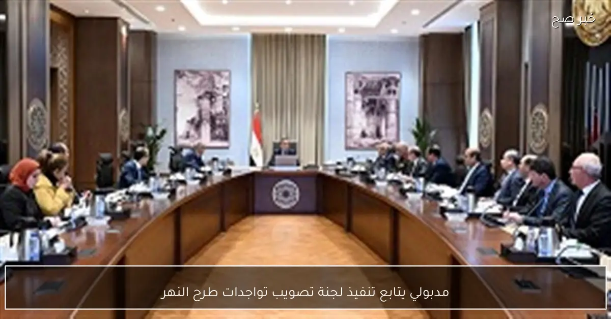 مدبولي يتابع تنفيذ لجنة تصويب تواجدات طرح النهر