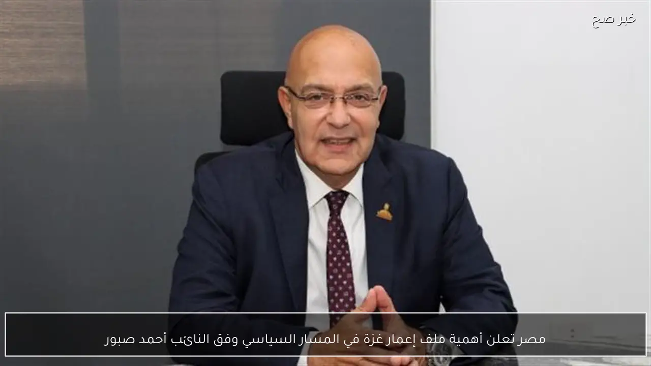 مصر تعلن أهمية ملف إعمار غزة في المسار السياسي وفق النائب أحمد صبور