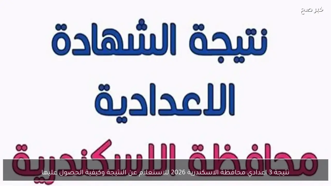 نتيجة 3 اعدادي محافظة الاسكندرية 2026 للاستعلام عن النتيجة وكيفية الحصول عليها