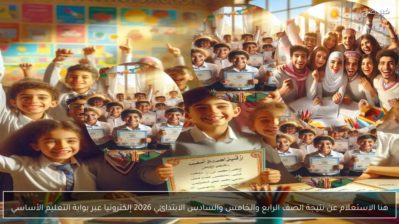 هنا الاستعلام عن نتيجة الصف الرابع والخامس والسادس الابتدائي 2026 إلكترونيا عبر بوابة التعليم الأساسي