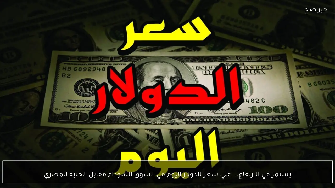 يستمر في الارتفاع.. اعلي سعر للدولار اليوم في السوق السوداء مقابل الجنية المصري