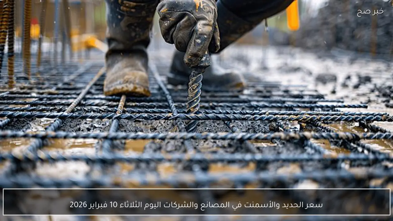 سعر الحديد والأسمنت في المصانع والشركات اليوم الثلاثاء 10 فبراير 2026
