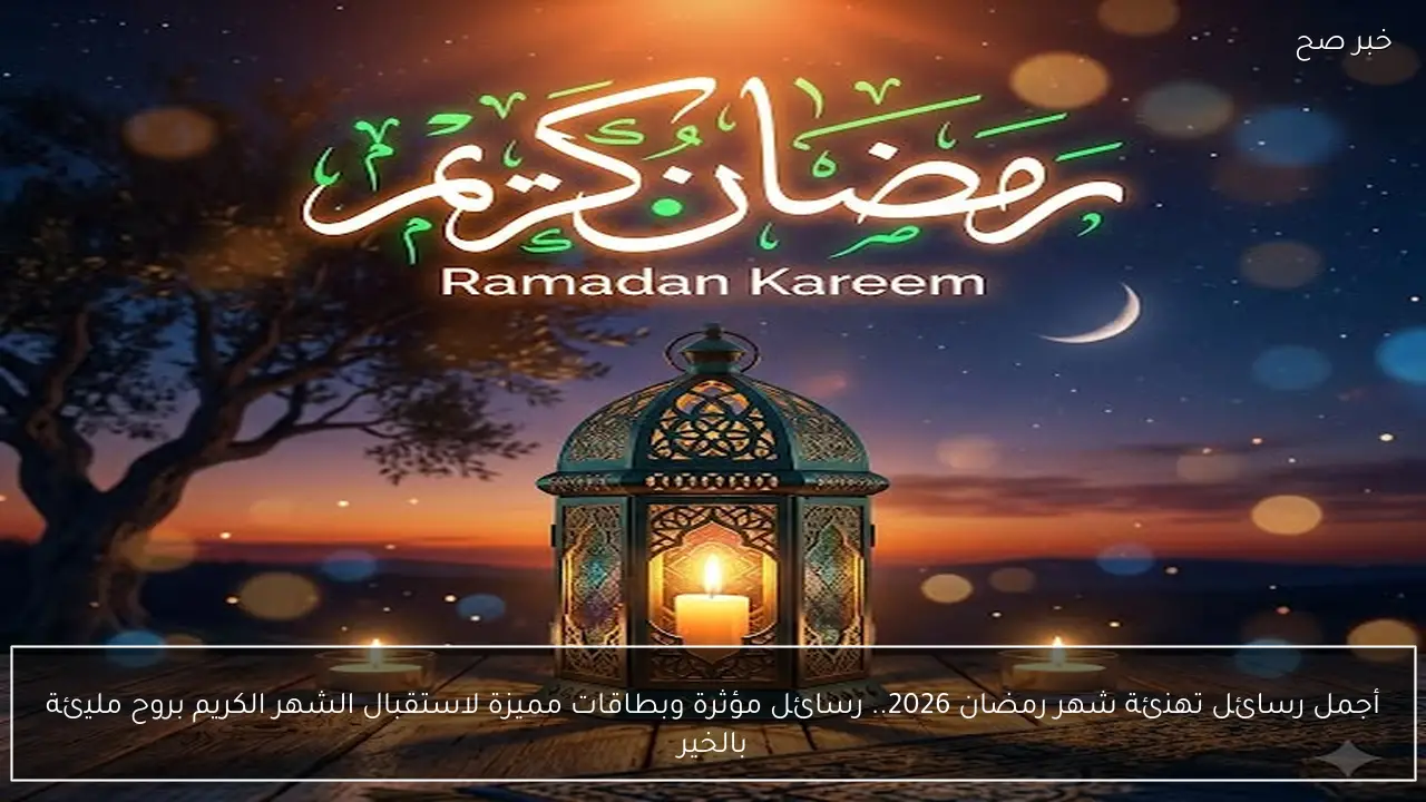 أجمل رسائل تهنئة شهر رمضان 2026.. رسائل مؤثرة وبطاقات مميزة لاستقبال الشهر الكريم بروح مليئة بالخير