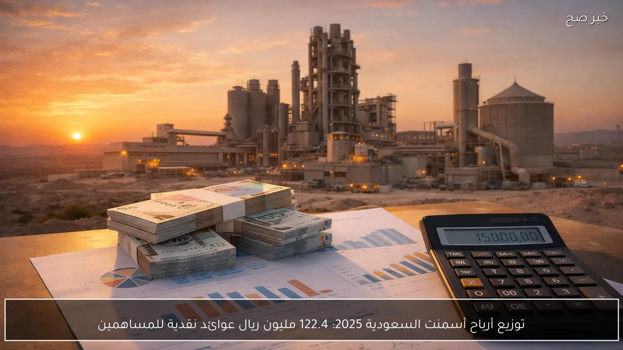 توزيع أرباح أسمنت السعودية 2025: 122.4 مليون ريال عوائد نقدية للمساهمين