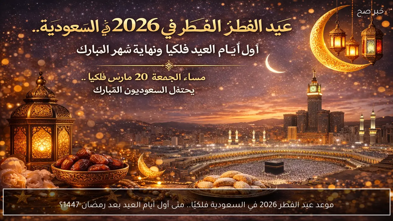 موعد عيد الفطر 2026 في السعودية فلكيًا.. متى أول أيام العيد بعد رمضان 1447؟