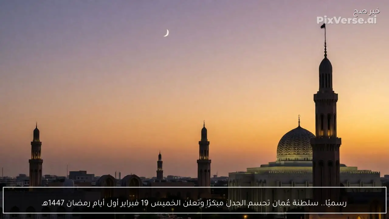 رسميًا.. سلطنة عُمان تحسم الجدل مبكرًا وتعلن الخميس 19 فبراير أول أيام رمضان 1447هـ