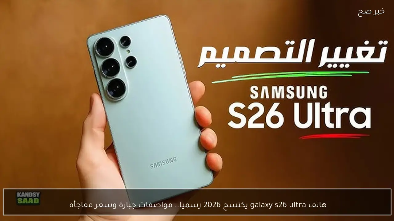 هاتف galaxy s26 ultra يكتسح 2026 رسميا.. مواصفات جبارة وسعر مفاجأة 