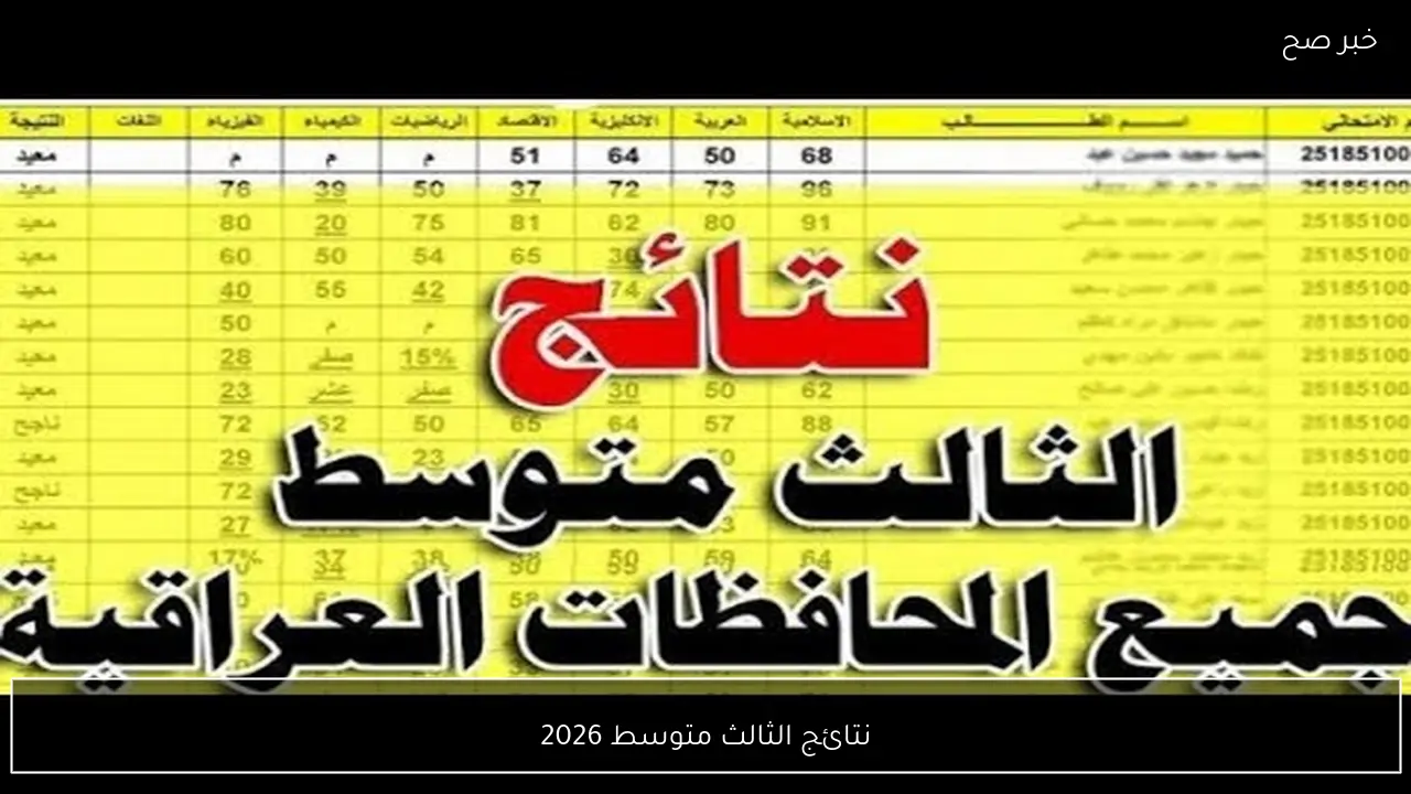 رابط استخراج نتائج الثالث متوسط 2026 الدور التمهيدي بالاسم والرقم الامتحاني جميع المحافظات