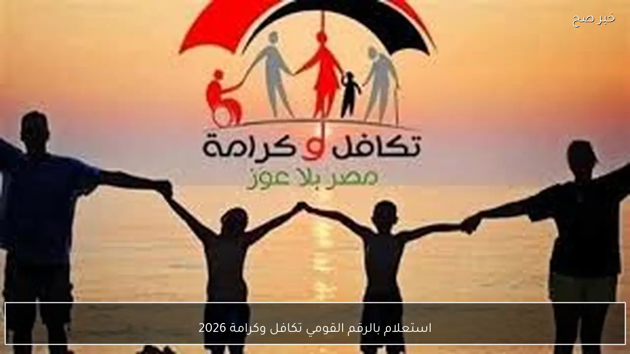 متاح الآن.. استعلام بالرقم القومي تكافل وكرامة 2026 لشهر فبراير عبر موقع وزارة التضامن الاجتماعي