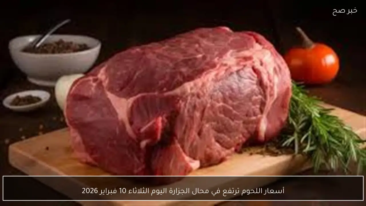 أسعار اللحوم ترتفع في محال الجزارة اليوم الثلاثاء 10 فبراير 2026